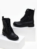 Αρβυλάκια δερμάτινα με ραφές Ragazza 0267 - Μαύρο - thefashionproject.gr - RAGAZZA