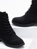 Αρβυλάκια με κρεπ σόλα - Μαύρο - thefashionproject.gr - The Fashion Project
