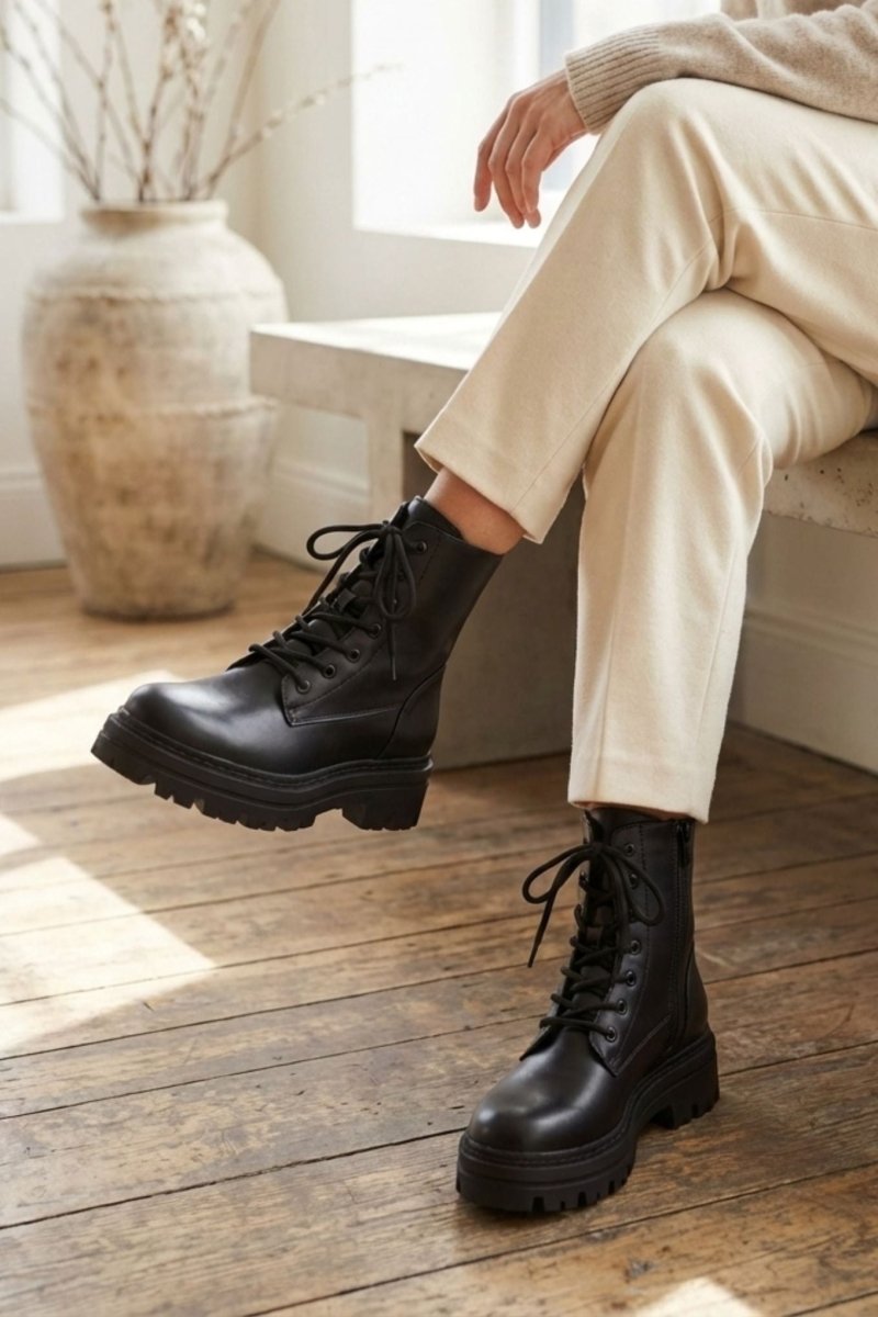 Combat Boots Lace Up