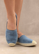 Εσπαντρίγιες suede με εξωτερική ραφή - Γαλάζιο - thefashionproject.gr - Super Mode