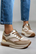 Flatform sneakers σε συνδυασμούς υλικών ERYNN - Τάουπε - thefashionproject.gr - ERYNN