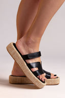 Flatforms σανδάλια με velcro ERYNN - Μαύρο - thefashionproject.gr - ERYNN