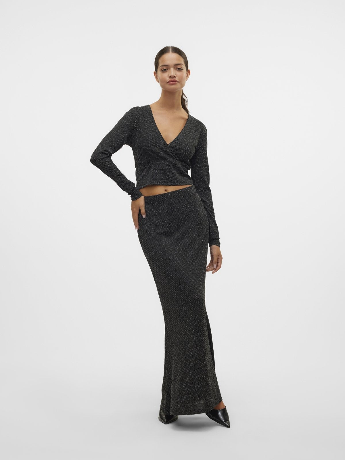 Maxi Skirt Glitter Fabric