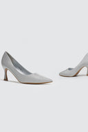 Γόβες μυτερές με glitter ERYNN - Ασημί - thefashionproject.gr - ERYNN