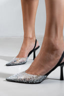 Γόβες slibgback με διαφάνεια ERYNN - Μαύρο - thefashionproject.gr - ERYNN
