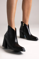 IRIS Cut Out Ankle Boots - Black Matte - thefashionproject.gr - IRIS