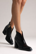 IRIS Cut Out Ankle Boots - Black Matte - thefashionproject.gr - IRIS