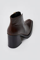 IRIS Cut Out Ankle Boots - Dark Brown Matte - thefashionproject.gr - IRIS