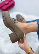 Loafers chunky με τακούνι Xti 171342 - Τάουπε - thefashionproject.gr - Refresh