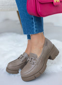 Loafers chunky με τακούνι Xti 171342 - Τάουπε - thefashionproject.gr - Refresh