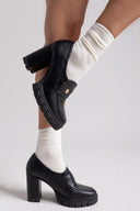 Loafers με τακούνι - Μαύρο - thefashionproject.gr - Joalice