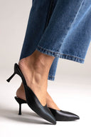 Mules Kitten Heel TFP - Black Matte - thefashionproject.gr - TFP