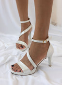 Πέδιλα δερμάτινα με λεπτή φιάπα Ragazza 0932 - Λευκό - thefashionproject.gr - RAGAZZA