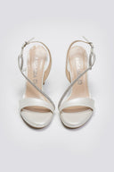 Πέδιλα δερμάτινα με στρας Ragazza 0996 - Λευκό Πέρλα - thefashionproject.gr - RAGAZZA