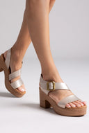 Πέδιλα δερμάτινα με τοκά Ragazza 0771 - Άμμου - thefashionproject.gr - RAGAZZA