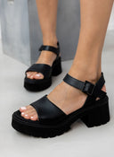 Πέδιλα δερμάτινα Ragazza 01242 - Μαύρο - thefashionproject.gr - RAGAZZA