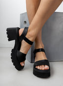 Πέδιλα δερμάτινα Ragazza 01242 - Μαύρο - thefashionproject.gr - RAGAZZA