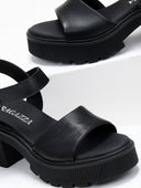 Πέδιλα δερμάτινα Ragazza 01242 - Μαύρο - thefashionproject.gr - RAGAZZA