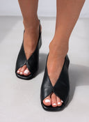 Πέδιλα δερμάτινα Ragazza 0957 - Μαύρο - thefashionproject.gr - RAGAZZA