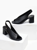 Πέδιλα δερμάτινα Ragazza 0957 - Μαύρο - thefashionproject.gr - RAGAZZA