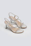 Πέδιλα με περαστό στρας λουράκι Ragazza - Λευκό Πέρλα - thefashionproject.gr - RAGAZZA