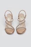 Πέδιλα με περαστό στρας λουράκι Ragazza - Χαλκός - thefashionproject.gr - RAGAZZA