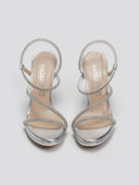 Πέδιλα με στρας Ragazza 0990 - Ασημί - thefashionproject.gr - RAGAZZA