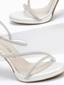 Πέδιλα με στρας Ragazza 0990 - Λευκό - thefashionproject.gr - RAGAZZA