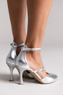 Peep Toe Cutout Pumps TFP - Silver Metallic - thefashionproject.gr - TFP