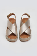 Πλατφόρμες δερμάτινες crossover Ragazza 01137