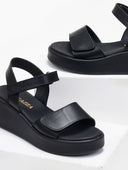 Πλατφόρμες δερμάτινες Ragazza 01129 - Μαύρο - thefashionproject.gr - RAGAZZA