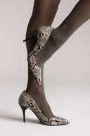 Pumps Snake Print TFP - Ivory Black Snake Print - thefashionproject.gr - TFP