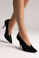 Pumps Stiletto Heel TFP - Black Suede - thefashionproject.gr - TFP