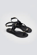 Σανδάλια δερμάτινα με μέταλλο Iris Sandals - Μαύρο - thefashionproject.gr - IRIS