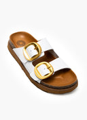 Σανδάλια δερμάτινα με oversize τοκάδες ATENEO