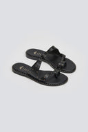 Σανδάλια δερμάτινα με τρουκς Iris Sandals 20/3B - Μαύρο - thefashionproject.gr - IRIS