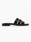 Σανδάλια δερμάτινα TFP - Μαύρο - thefashionproject.gr - TFP