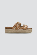 Σανδάλια flatforms από σχοινί Refresh172760 - Μπεζ - thefashionproject.gr - Refresh
