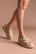 Σανδάλια flatforms crossover Mariella Fabiani 2514/05 - Μπεζ - thefashionproject.gr - Mariella Fabiani