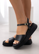 Σανδάλια flatforms δερμάτινα Ragazza 01160