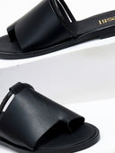 Σανδάλια με φαρδιά φάσα και στρας Estil - Μαύρο - thefashionproject.gr - Estil
