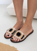 Σανδάλια με πλεκτή φάσα ERYNN - Μαύρο - thefashionproject.gr - ERYNN
