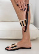 Σανδάλια με πλεκτή φάσα ERYNN - Μαύρο - thefashionproject.gr - ERYNN