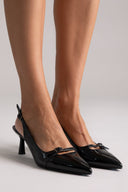 Slingback Kitten Heel TFP - Black Patent - thefashionproject.gr - TFP