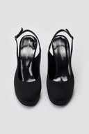 Slingback Pumps TFP - Black Suede - thefashionproject.gr - TFP