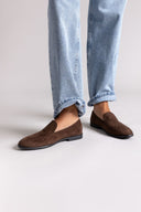 Suede Flat Loafers - Brown Suede - thefashionproject.gr - Stephan