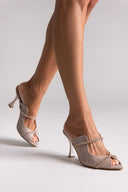 TFP Glitter Mules - Champagne Glitter - thefashionproject.gr - TFP