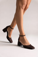 TFP Open Side Pumps - Brown Suede - thefashionproject.gr - TFP