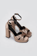 TFP Platform Sandals - Sand Satin - thefashionproject.gr - TFP