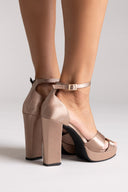 TFP Platform Sandals - Sand Satin - thefashionproject.gr - TFP